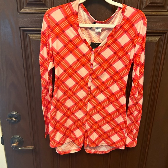 Fashion Nova Check Me Out PJ Romper/Onesie-Size Small New❤️🤍 - Picture 6 of 7